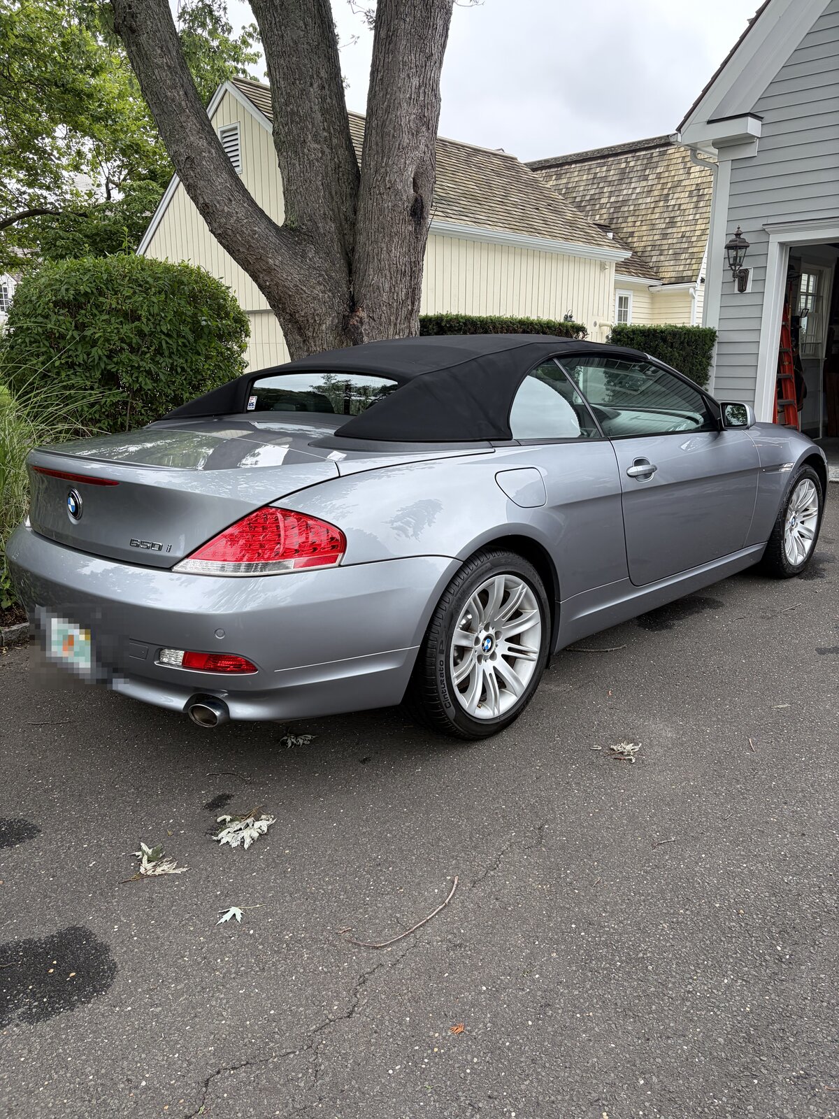 BMW 650i rear three-quarter after ceramic coating